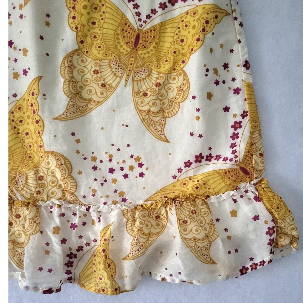 Baby Gap‎ Yellow Butterfly Ruffle Sundress Dress 2T Toddler Girls Lined Summer